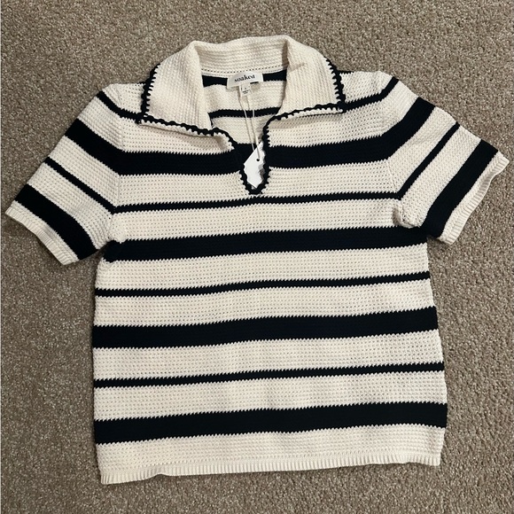 Soaked Tops - Black & White Soaked brand Crotchet top.